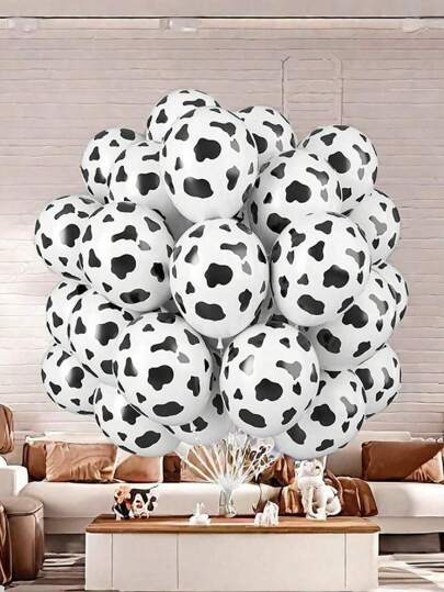 Bexiga Balão Tematico Vaca Vaquinha Fazendinha 25 Unidades - Tamanho 10