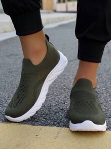 2023 年新款 4 季透气轻质网眼针织系带简约可洗女鞋、休闲鞋、运动鞋、跑步鞋、步行鞋、公路鞋