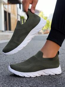 2023 年新款 4 季透气轻质网眼针织系带简约可洗女鞋、休闲鞋、运动鞋、跑步鞋、步行鞋、公路鞋