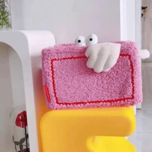 1入組可愛收納籃，小眾好看的小怪獸玩具零食收納籃，組織摺疊式大容量家庭收納籃，適用於書架，客廳，臥室，宿舍，辦公室，房間裝飾，家居裝飾 - 粉色 - 查看 7