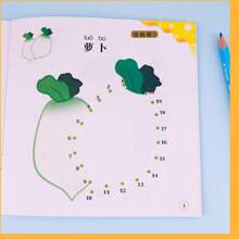 1 Set Of 8pcs, 16 Pages/Book Number Tracing Coloring Books, Cartoon Drawing Painting Book For Kids Back To School,Back To School,School Supplies