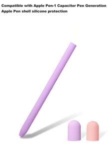1pc Apple Pencil 1 Capacitive Pen Silicone Protective Cover (With 2 Pen Covers)