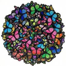 13/26/52/78pcs Butterfly Patches Random Iron On Embroidery Patches Applique For Clothing DIY Sewing Stickers Assorted Colors