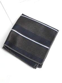 1pc Polyester Striped Pocket Square/Handkerchief, Seasonal