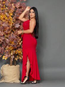 WOMEN'S SKIRT AND CROP SET FOR GREEK FASHION - Rojo - Ver 3
