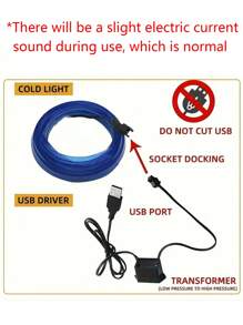 Luz 5m USB de coche LED atmósfera - Blanco - Ver 8