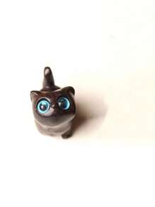 Affascinante figurina di gattino in legno - decorazione per la casa in legno lavorato a mano, idea regalo perfetta Figurina di gatto Accessori per gatti
