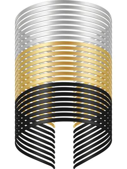 30/24/12 Pieces Smooth Metal Headbands, Hair Band DIY Craft Frame, Plain Thin Bulk Headbands For Men Women Hair Accessory, Black, Silver, Gold Hairband Hair Hoop