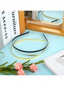 30/24/12 piezas de diademas de metal liso, marco de diadema DIY, diademas delgadas a granel para hombres y mujeres, accesorios para el cabello, diademas de color negro, plateado y dorado