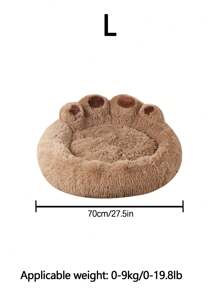 1 chiếc giường thú cưng hình bàn chân bằng vải nhung, ấm áp và thoáng khí với lớp lót dày, phù hợp cho mèo và chó nhỏ/vừa/lớn, mọi mùa (Lưu ý: Vui lòng đặt hàng lớn hơn một cỡ để thoải mái hơn. Sản phẩm có thể bị dẹt khi mới mở hộp, nhưng sẽ trở lại hình dạng ban đầu sau 3-5 ngày xới và đặt thủ công) - màu nâu - Xem 16