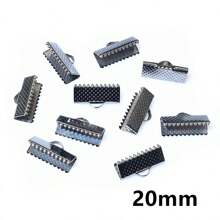 50pcs Cove Clasps Cord Ribbon Ends Caps String Ribbon Leather Clip DIY Jewelry Making Supplies For Necklace Bracelet Connector Findings