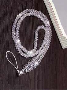 Rhombus Crystal Transparent Minimalist Luxurious Phone Lanyard Gifts For Mother, Family, Friends, Birthday, Holiday Phone Charm, Phone Chain