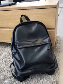 Black Backpack, Waterproof & Portable, Suitable For Travel, Work, Gym, Outdoor, Casual Nylon Design, Fit For Students, Men, College Students, Teenagers, High School, University Essential - Black - View 5