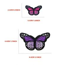 13/26/52/78pcs Butterfly Patches Random Iron On Embroidery Patches Applique For Clothing DIY Sewing Stickers Assorted Colors
