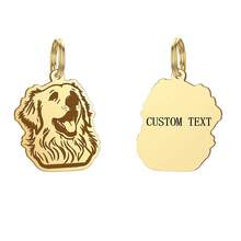 1 件不锈钢猎犬时尚动物钥匙扣个性化宠物狗身份牌雕刻狗牌名字 - 彩色 - 查看 7