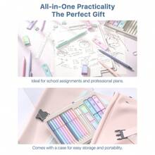 0.5 &0.7 Mm Mechanical Pencil Set, 6PCS Cute Mechanical Pencils With 360PCS Leads, 3PCS Pastel Erasers And 9PCS Eraser Refills, Aesthetic Pencils For Girls Writing - 0.5&0.7 - 查看 4
