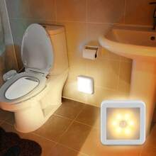 LED Night Light, Motion Sensor Battery Powered, For Bathroom, Bedroom, Hallway, Corridor, Toilet, Stairs, Wardrobe Lighting