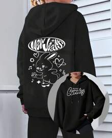 New Ditto Boy Jeans Kpop Cookie Njwmx Kangaroo Sweatshirt - 黑色 - 查看 2