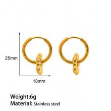 18K PVD Gold Plated Stainless Steel Waterproof Flower Charm Earrings - Gold - View 6