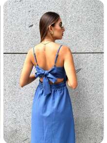 vestido guiana - Azul - Visão 2