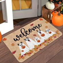 pocket monsters 1pc Halloween Pumpkin Head & Black Cat Pattern Anti-Slip Doormat, Corridor Kitchen Bathroom Balcony Mat, Bathroom Mat Outdoor Carpet, Indoor/Outdoor Decorative Rug