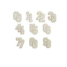 3/10/20pcs 3.2inch Chenille Number 0-9 Embroidered Iron-On/Sew-On Patch Apparel Accessories, Suitable For Clothes, Jackets, Hats, Books, Backpacks - DIY Embroidered Patch Supplies