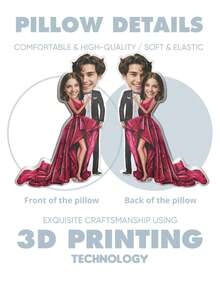 1個個性化造型枕頭有趣有趣的禮物,附有照片名稱文本定制照片枕頭,花朵枕頭配文本情人節禮物,獨特的男女朋友丈夫妻子她/他禮物,非常適合生日,週年紀念日,情人節,畢業典禮,婚禮,母親節,父親節,聖誕節 - 情侶11 - 查看 6