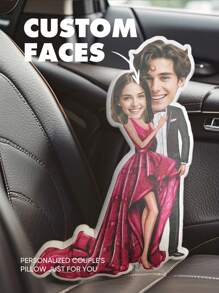 1個個性化造型枕頭有趣有趣的禮物,附有照片名稱文本定制照片枕頭,花朵枕頭配文本情人節禮物,獨特的男女朋友丈夫妻子她/他禮物,非常適合生日,週年紀念日,情人節,畢業典禮,婚禮,母親節,父親節,聖誕節 - 情侶11 - 查看 1