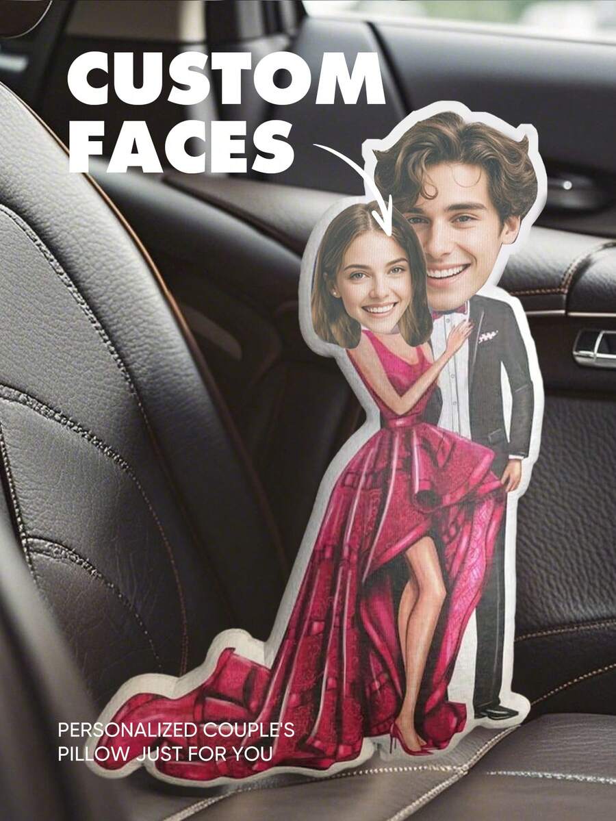 1個個性化造型枕頭有趣有趣的禮物,附有照片名稱文本定制照片枕頭,花朵枕頭配文本情人節禮物,獨特的男女朋友丈夫妻子她/他禮物,非常適合生日,週年紀念日,情人節,畢業典禮,婚禮,母親節,父親節,聖誕節 - 情侶11 - 查看 1
