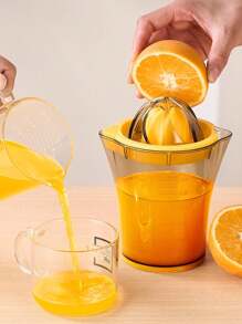 1pc Manual Juicer, Orange Lemon Manual Squeeze Juicer Cup, Citric Acid Juicer With Pomace Filter And Graduated Cup For Easy Cleaning, Manual Squeeze Juicer - Multicolor - View 10