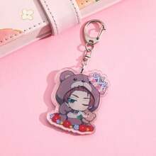 1 móc khóa ba lô bằng thép không gỉ và acrylic màu xanh dễ thương Anime, quà tặng ngày lễ Halloween - Xem 3