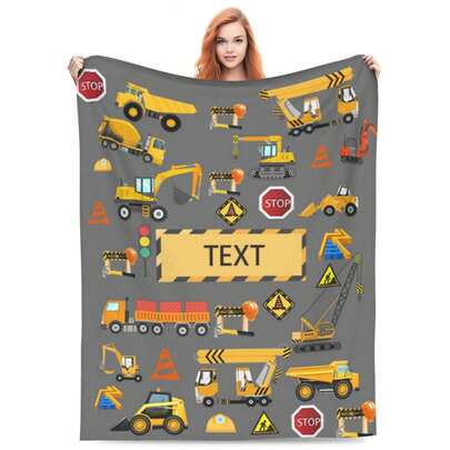 1 Custom Name Blanket, Personalized Bed Blanket, Customizable Name, Customizable Vehicle Pattern, Customizable Throw Blanket, Boy Blanket, Best Friend Blanket, Comfort Blanket, Multi-Functional Living Room Sofa Outdoor Beach Camping Blanket, Personalized Christmas Gift, Mother's Day/Father's Day Gift, Family Gift, Birthday Gift, Gift For A Friend, Gift For Her, Seasonal Selection, Home Textiles, Custom Blanket