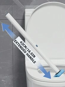 FoBianJie 全新一次性马桶刷，带可拆卸替换头，黄色/蓝色/紫色替换头浴室装饰秋季装饰