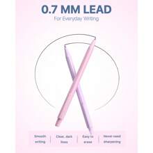 0.5 &0.7 Mm Mechanical Pencil Set, 6PCS Cute Mechanical Pencils With 360PCS Leads, 3PCS Pastel Erasers And 9PCS Eraser Refills, Aesthetic Pencils For Girls Writing - 0.7mm - 查看 4