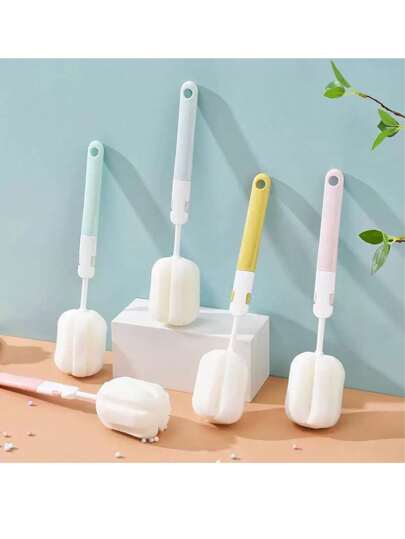 1 件装海绵奶瓶刷家用长柄奶瓶清洁刷保温杯清洁神器折叠杯刷,厨房,浴室,家居,家居供应商