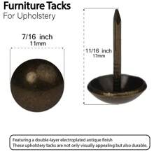 120 Stücke/Packung antike Polsternägel 11x17mm, vintage Dekorative Nieten für Sessel, Möbel, Sofas, Betten, Türen