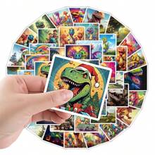 50 miếng dán khủng long hoạt hình, miếng dán vinyl cho máy tính xách tay, bình nước, đàn guitar, xe đạp, ô tô, xe máy, cản xe, hành lý, ván trượt, hình dán dễ thương, món quà tuyệt vời nhất cho trẻ em, thanh thiếu niên, nam giới, phụ nữ. - Nhiều màu - Xem 6
