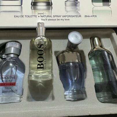 Perfume Fragancia Larga Duracion Concentración Alta Larga Duración Acuática para Hombres. Set de perfume 4 piezas Para Hombre Home Travel Essentials Perfume Fragancia Larga Duracion Alta Larga Duración Aroma amaderado De Incienso La mejor opción de regalo para novios y novias, regalos de cumpleaños, Día de San Valentín, Navidad, Halloween, Día del Padre, Día de la Madre.