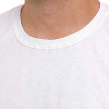 Unisex 100% Cotton T-Shirt With Front And Back Print And Round Neck. - trắng - Xem 4