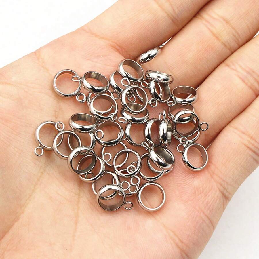 20 件不锈钢金色环形圈环圆形连接环 DIY 珠宝配件适用于手链项链