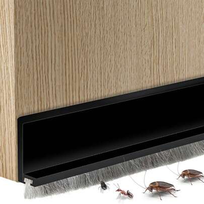 Tira de sellado para puerta de dormitorio con cepillo, tope de puerta para bloquear ruido y corrientes de aire, prevención de insectos y viento, autoadhesivo, rollo de 1m, anchos de 2cm/4cm, pegatinas, vinilos decorativos para el hogar, artículos de decoración de primavera para renovar tu hogar, pegatinas de decoración Rama, regalos para cumpleaños y graduación