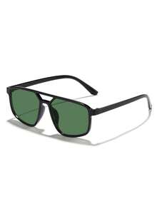 1pc Unisex High-End Hollow Frame Frog Style Fashion Glasses For Outdoor - Green - View 2