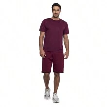 Kit 3 Men's Dry Fit Premium Anti-Sweat Sports T-Shirts - 紫紅色 - 查看 3
