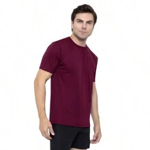Kit 3 Men's Dry Fit Premium Anti-Sweat Sports T-Shirts - 紫紅色 - 查看 6