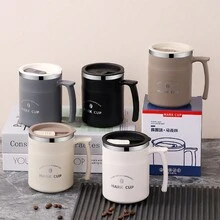 Double Wall Insulated Mug With Lid, General Office Coffee Cup With Lid - 480ml - View 3