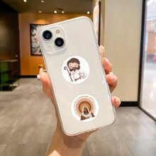 500 piezas Pegatinas de rollo con cinta circular-Pegatinas de Jesús Vinilos para scrapbooking, diarios, portátiles, parachoques, monopatines, botellas de agua, computadoras, teléfonos, dibujos animados, anime - Multicolor - Ver 5