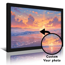 Customized Picture Frame,Horizontal Picture Hanging Picture,Black/Wooden/White Frame Available,Vibrant Painting Posters And Prints For Living Room And Bedroom Decoration, Ready To Hang With Boardwalk Signs, Ideal Holiday Gifts For Family Members,Suitable For Hanging In Living Room, Bedroom, Kitchen, Office, Hotel, Restaurant And Bar
