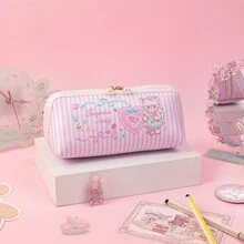 1pc Fashionable New Large Capacity Student Pencil Case, Cute Pencil Bag - Multicolor - View 3