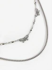 1pc Waist Chain With 5 Cross Pendants For Punk Jeans, Gothic Style Halloween Summer, School Fall, Autumn, Halloween - Silver - View 9