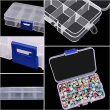 10 Gói Hộp Nhựa Sắp Xếp 8 Ngăn Trong Suốt Đựng Đồ Trang Sức Có Ngăn Chia Cố Định Cho Hạt Nghệ Thuật Thủ Công DIY Trang Sức Đồ Câu Cá - hộp lưu trữ - Xem 6